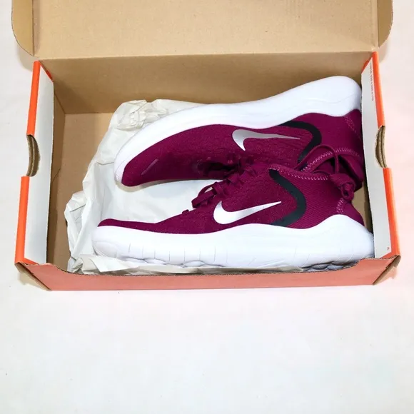 Nike Free RN Running Shoes in True Berry/Metallic Silver