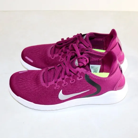 Nike Free RN Running Shoes in True Berry/Metallic Silver