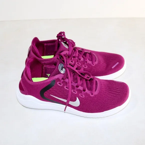 Nike Free RN Running Shoes in True Berry/Metallic Silver
