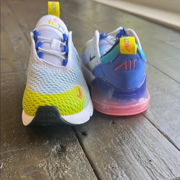 Nike Kids Air Max Shoes - White, Blue, Yellow