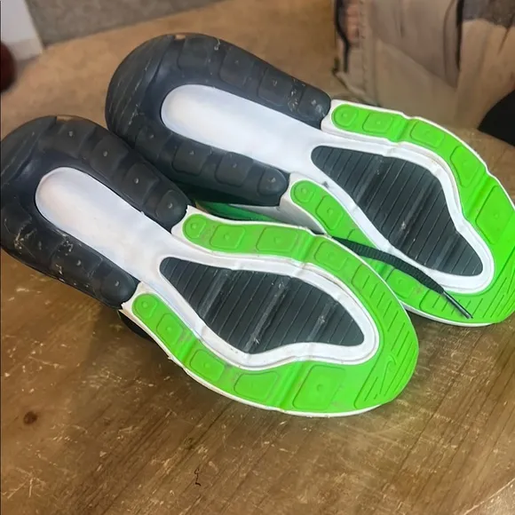 Nike Kids Black and Green Shoes