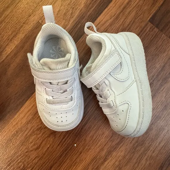 Nike Kids White and Pink Shoes