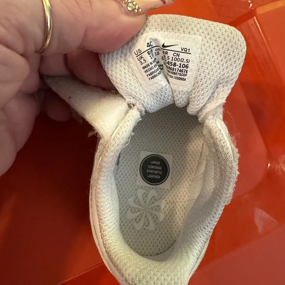 Nike Kids White and Pink Shoes