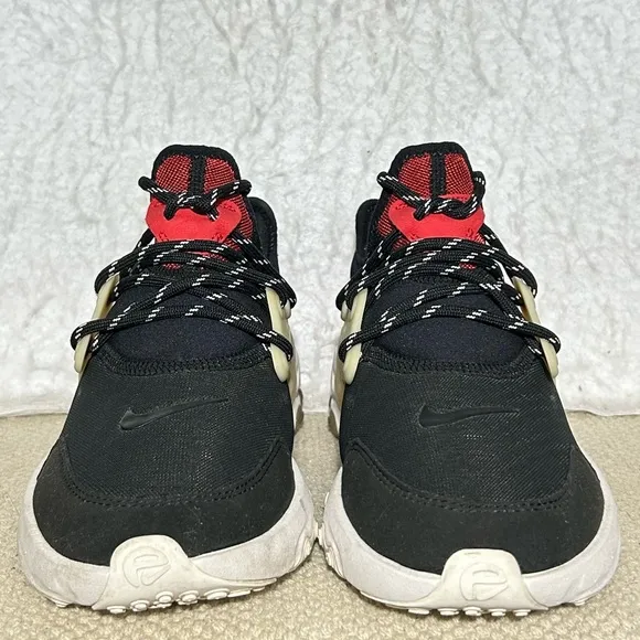 Nike React Presto Youth Black Phantom Red Chatty Running Sneakers Shoes SZ 6Y