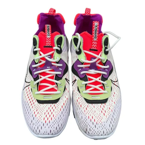 Nike React Vision Barely Volt Laser Crimson‎ Men's Running Shoes Size 10.5