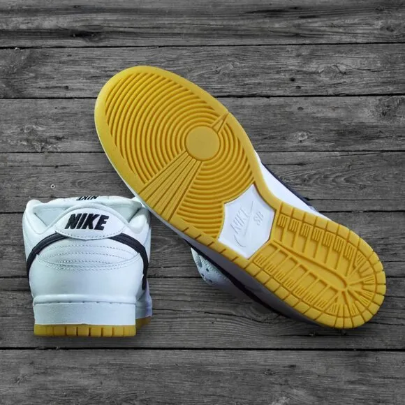 Nike SB Dunk Low Pro Shoes - White/Black-White (BRAND NEW)