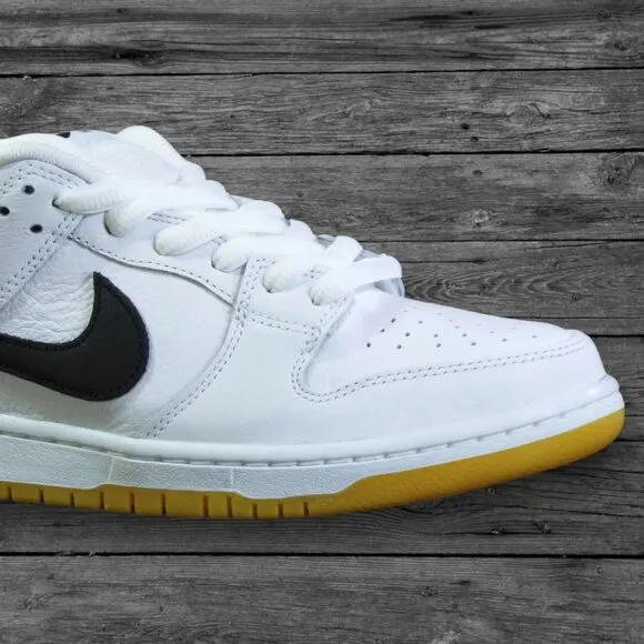 Nike SB Dunk Low Pro Shoes - White/Black-White (BRAND NEW)