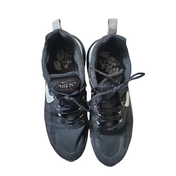 Nike Shoes Air Max 270 React Men 11 Black White Model A0497-004 Sneakers 2019