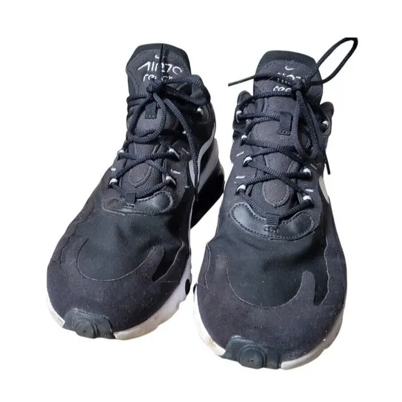 Nike Shoes Air Max 270 React Men 11 Black White Model A0497-004 Sneakers 2019