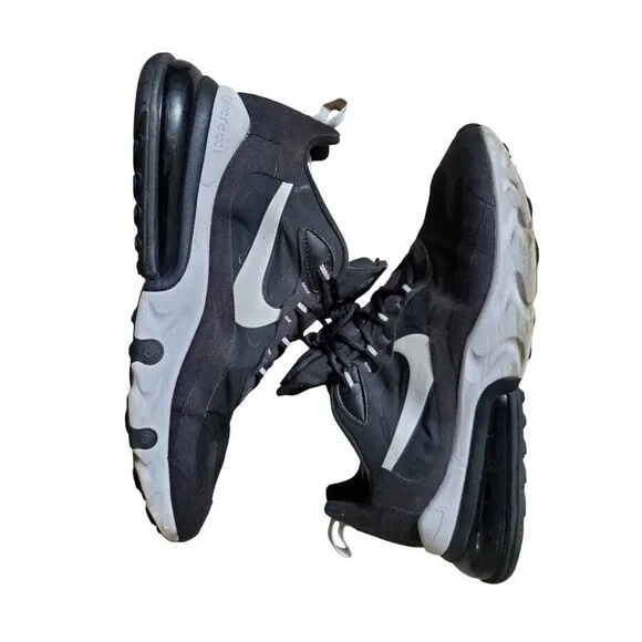 Nike Shoes Air Max 270 React Men 11 Black White Model A0497-004 Sneakers 2019