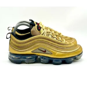 Nike Shoes Youth Size 6.5Y Air Vapormax 97 GS Gold Athletic Sneakers AQ2657-700