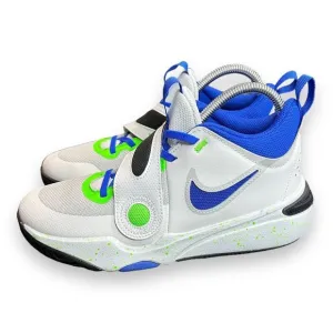 Nike Team Hustle D11‎ GS 'Green Strike Racer Blue' Size 7Y DV8996-101