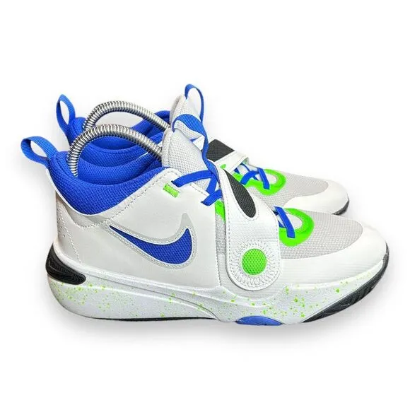 Nike Team Hustle D11‎ GS 'Green Strike Racer Blue' Size 7Y DV8996-101