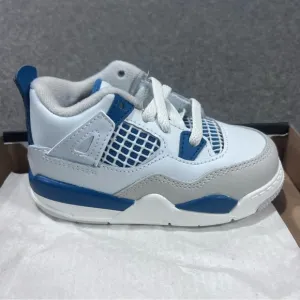 Nike Youth Air Jordan 4 Military Blue White BQ7670-141 Toddler TD Shoes Size 7C
