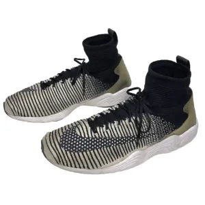 NIKE Zoom Mercurial Mens Size 10.5 Flyknit FC Black White Gray Shoes Sneakers