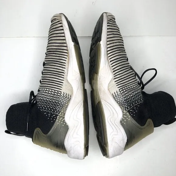 NIKE Zoom Mercurial Mens Size 10.5 Flyknit FC Black White Gray Shoes Sneakers