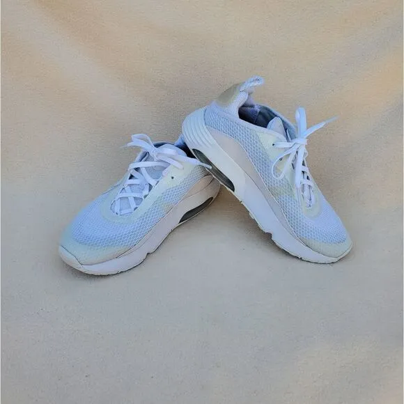 Nike Air Max 2090 White/Wolf Grey/Pure Platinum Casual Sneakers Size 3Y