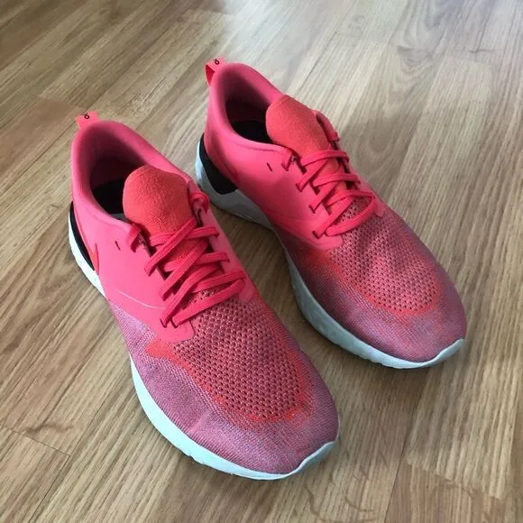 NIKE Odyssey React 2 Flyknit AH1016-800 Ember Glow/Red Running Shoes