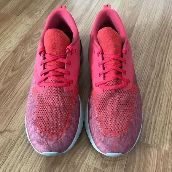 NIKE Odyssey React 2 Flyknit AH1016-800 Ember Glow/Red Running Shoes
