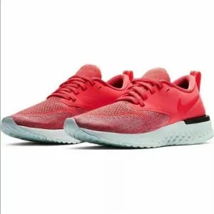 NIKE Odyssey React 2 Flyknit AH1016-800 Ember Glow/Red Running Shoes