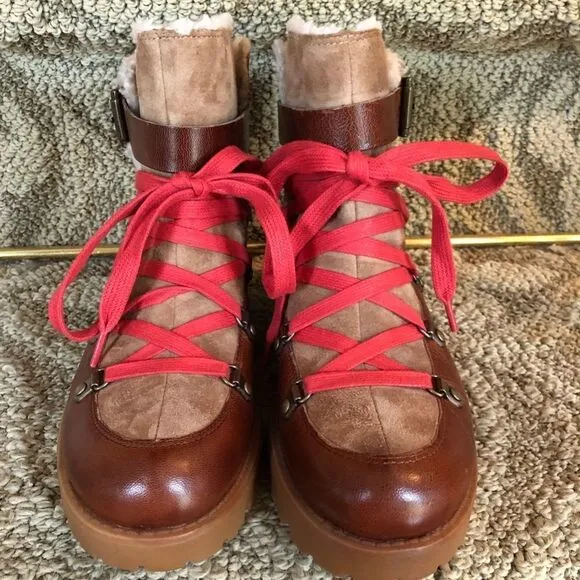 Nine West Hiking Boots Size 6.5 Brown Orynne