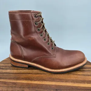 Nisolo Amalia Boots Women's 9 Brown Leather Lace Up Casual Combat Booties