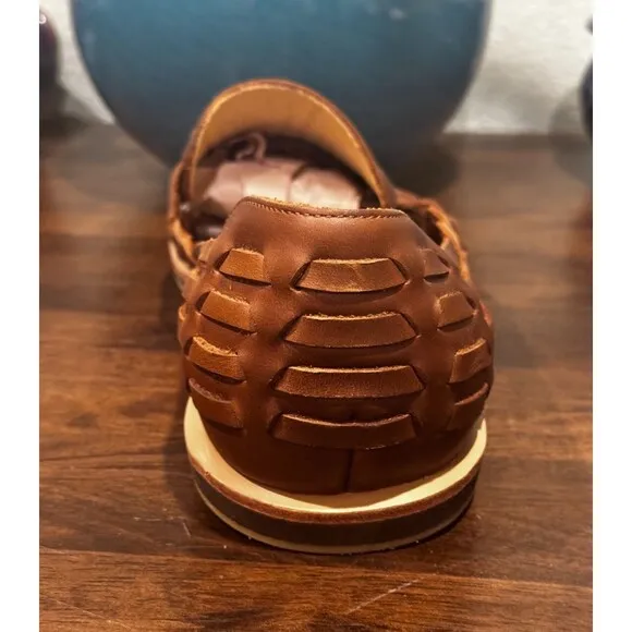 Nisolo Men's Huarache Sandal, Brown 10 1/2 New in box with Dust bag