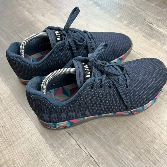 NoBull Navy Prism Trainer SuperFabric Shoes Sneakers Mens 8.5 Women's 10 Lace Up