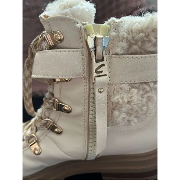 NWOB Circus by Sam Edelman Women 7.5 Hiker Boots Modern Ivory Gretchen Shearling