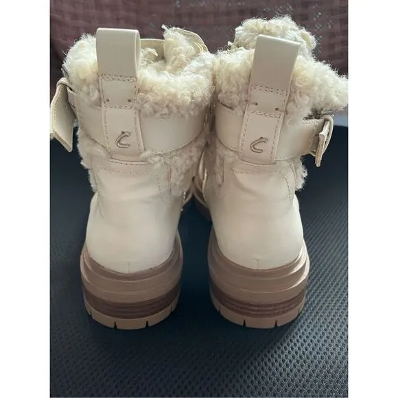 NWOB Circus by Sam Edelman Women 7.5 Hiker Boots Modern Ivory Gretchen Shearling