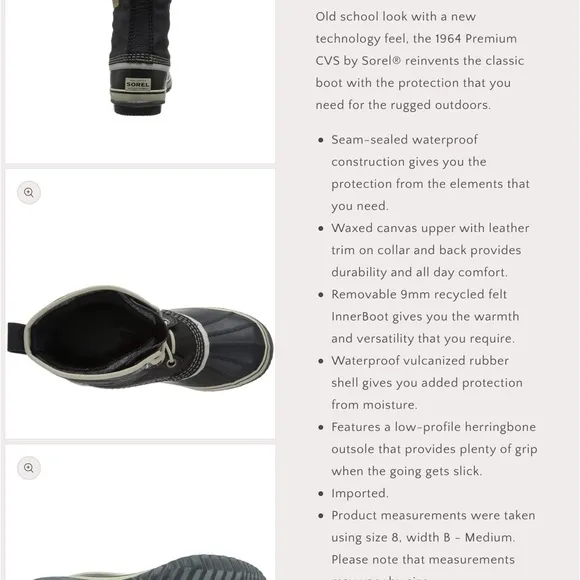 NWOB Madewell &amp; Sorel® 1964 Premium CVS Boots