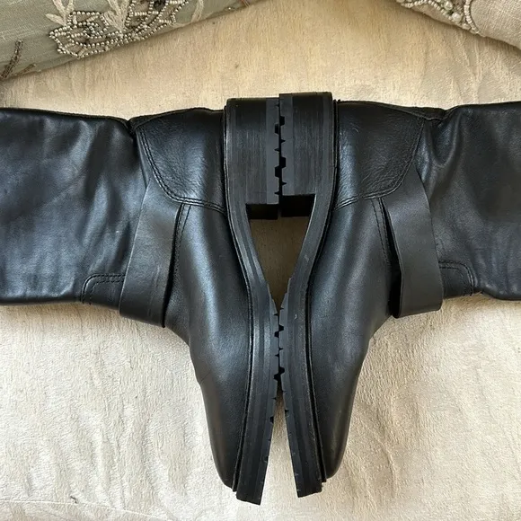 NWOB RAG &amp; BONE MOTO COMBAT LEATHER BOOTS BLACKSUZE 8 new​