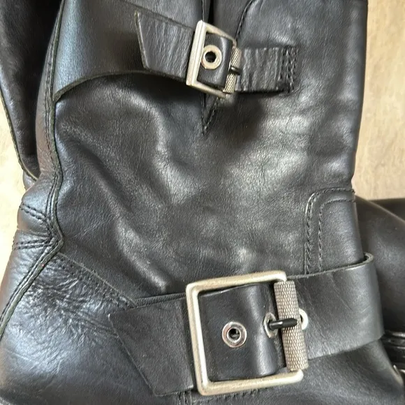 NWOB RAG &amp; BONE MOTO COMBAT LEATHER BOOTS BLACKSUZE 8 new​