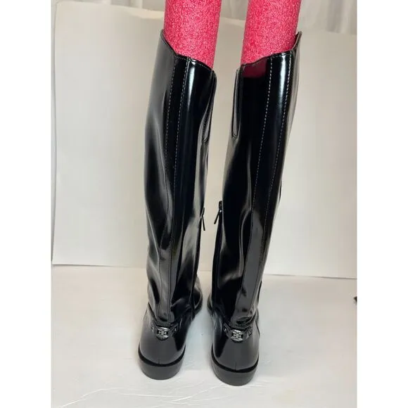 NWOB Sam Edelman Black Patent Knee-High Boots - Size 7