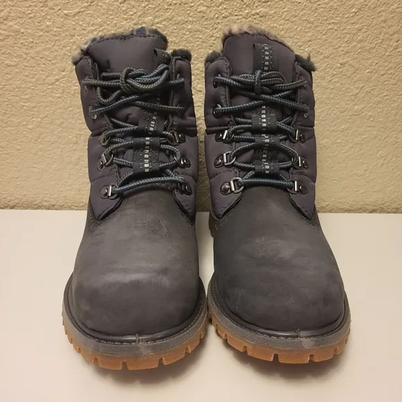NWOB Timberland Dark Grey Nubuck Premium 6-Inch Warm Lined Boots Size 8½