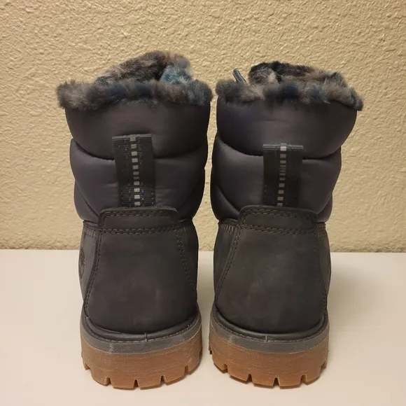 NWOB Timberland Dark Grey Nubuck Premium 6-Inch Warm Lined Boots Size 8½