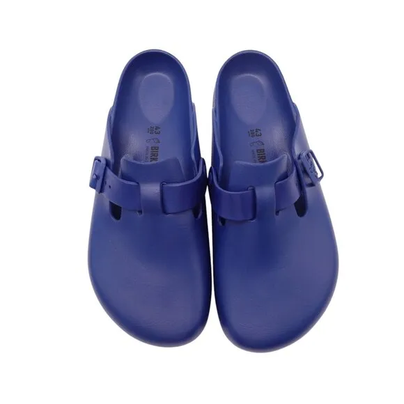 NWOT Birkenstock Boston Eva Clogs Sandals Sz 10 Navy Blue Lightweight Slip On