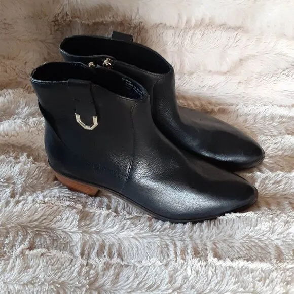 NWOT Cole Haan Maci Black Leather Pointed Toe Booties 6.5B