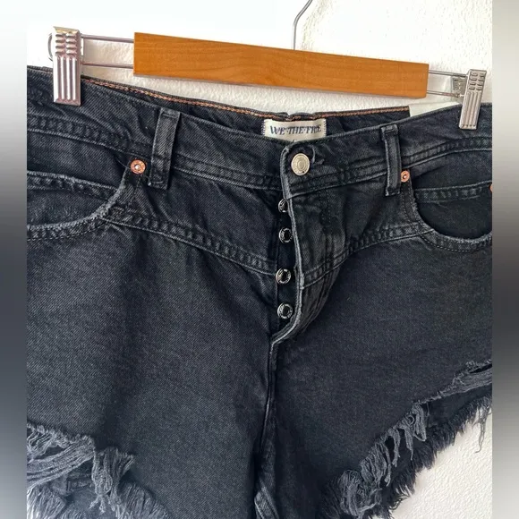 NWOT Free People Westwood Mid Rise High Low Distressed Cut Off Short Size 30
