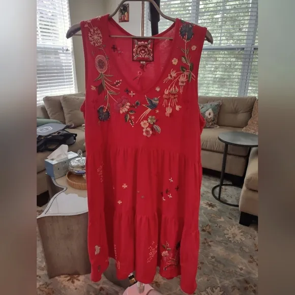 NWOT Johnny WAS Red dress - M