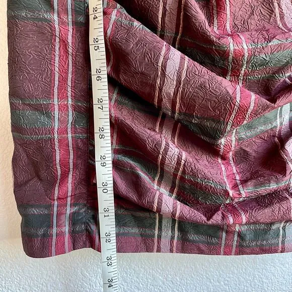 NWOT Nanette Lepore Watson Tartan Plaid Convertible Bustier Dress Burgundy Black
