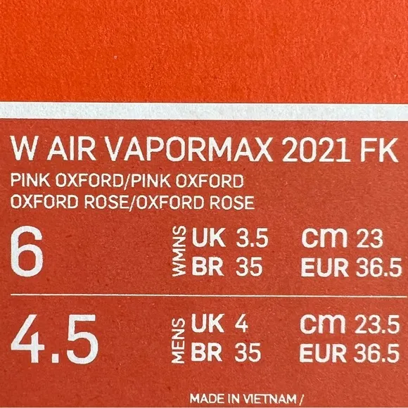 NWT Air Vapormax 2021 Women’s Shoes