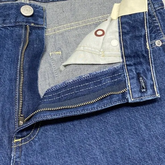 NWT Amo Womens Jeans Stunner Blue Size 29 Billie Loose Fit Straight Leg Ankle