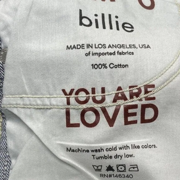 NWT Amo Womens Jeans Stunner Blue Size 29 Billie Loose Fit Straight Leg Ankle