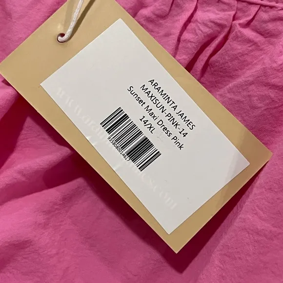 NWT ARAMINTA JAMES Sunset Tiered Dress Pink X-Large