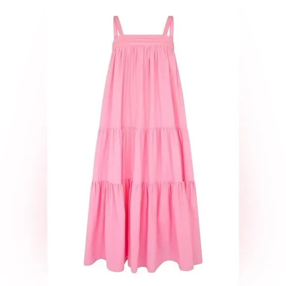 NWT ARAMINTA JAMES Sunset Tiered Dress Pink X-Large