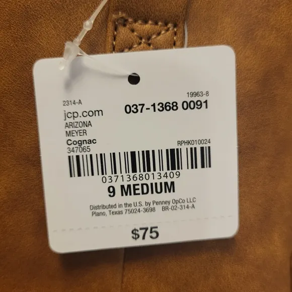 NWT Arizona Jean Co Meyer Cognac Boots Size 9M