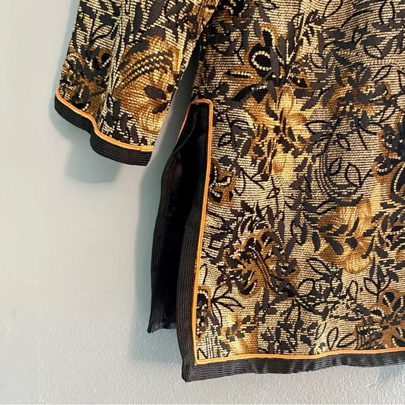 NWT Coldwater Creek Harvest Hues Fall Reversible Duster Tapestry Jacket Sz M P