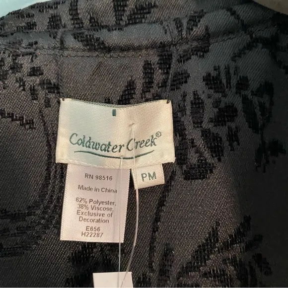 NWT Coldwater Creek Harvest Hues Fall Reversible Duster Tapestry Jacket Sz M P
