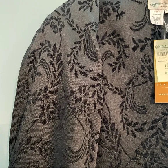 NWT Coldwater Creek Harvest Hues Fall Reversible Duster Tapestry Jacket Sz M P